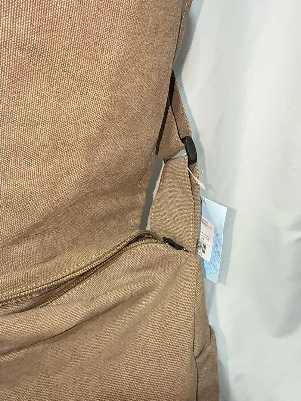 Canvas Messenger Bag Khaki Crossbody Shoulder Bag Adjustable Strap Travel Bag
